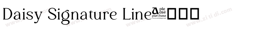 Daisy Signature Line字体转换